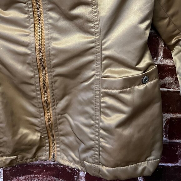 Vintage GUESS JEANS USA Gold Satin Bomber Jacket - Made in Canada - Size S - Picture 5 of 11